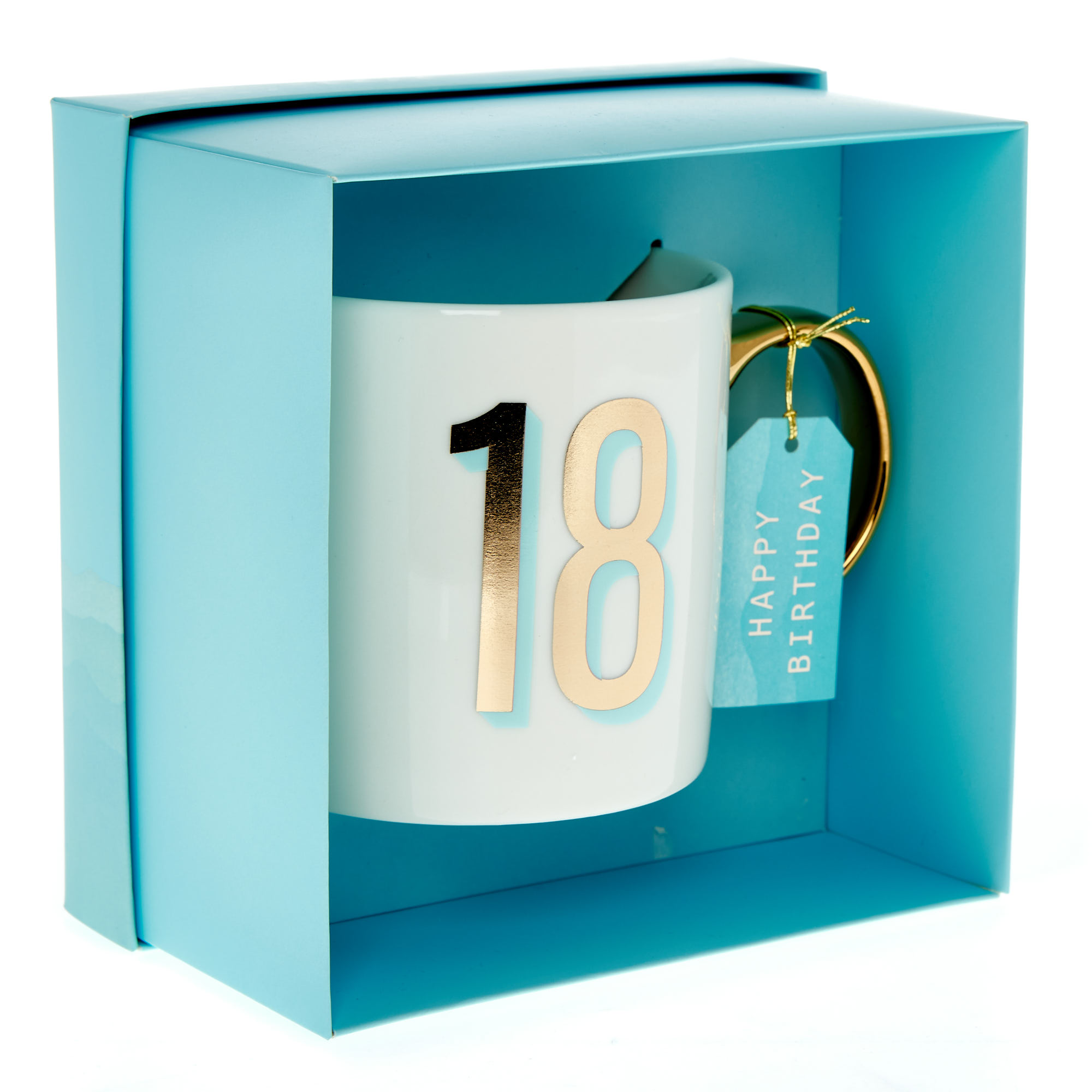 Blue & Gold 18th Birthday Mug