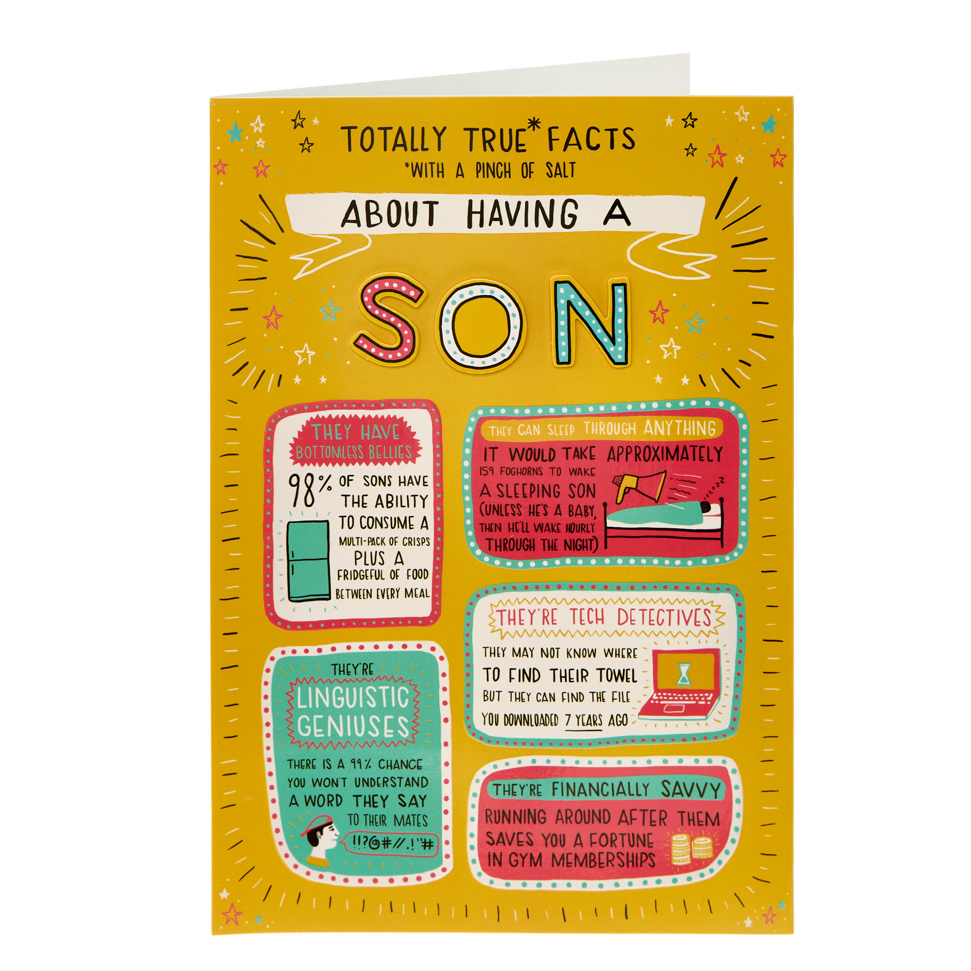 Son Totally True Facts Birthday Card