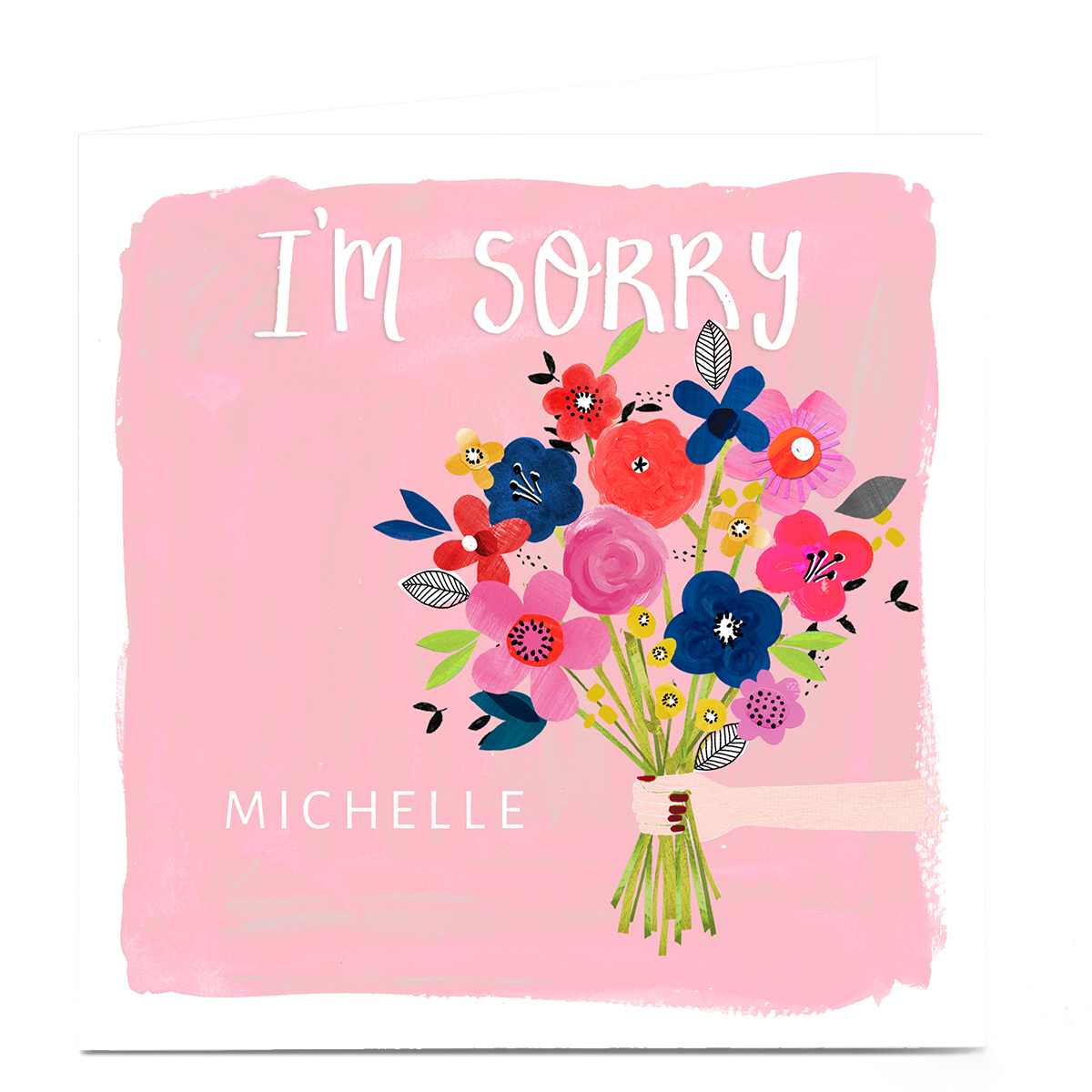 Personalised Kerry Spurling Card - Flowers I'm Sorry
