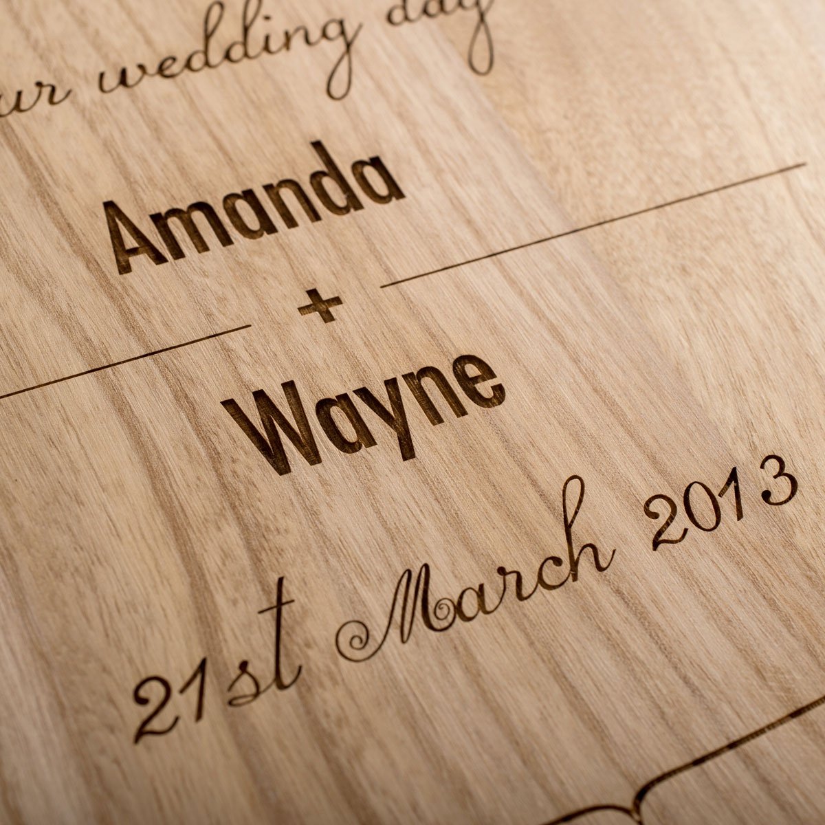 Personalised 3 Bottle Luxury Wooden Wine Box - Wedding Day Congratulations