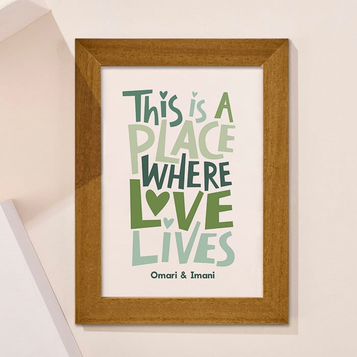 Personalised This Is A Place Where Love Lives Framed Print