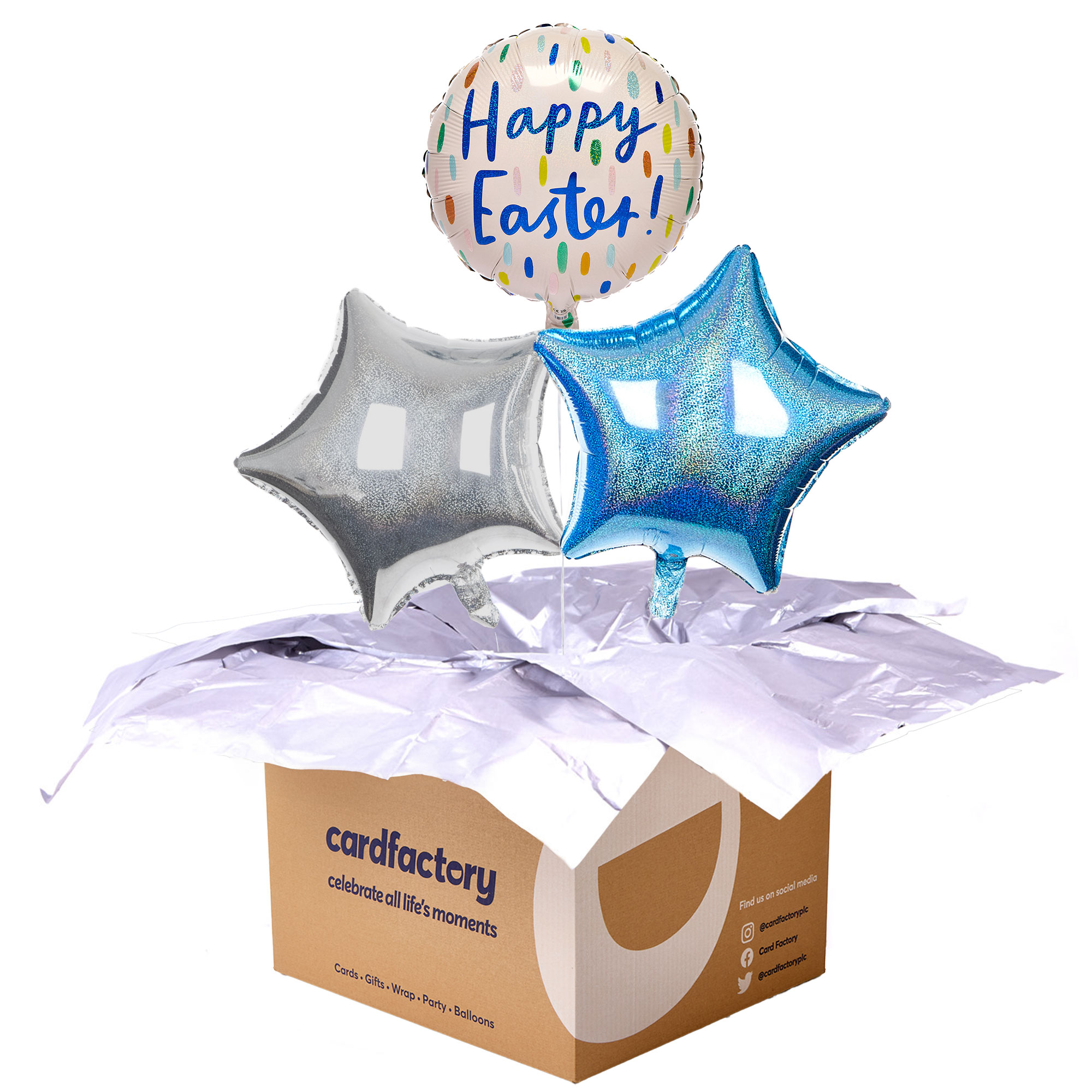 Happy Easter Balloon Bouquet - Delivered Inflated!