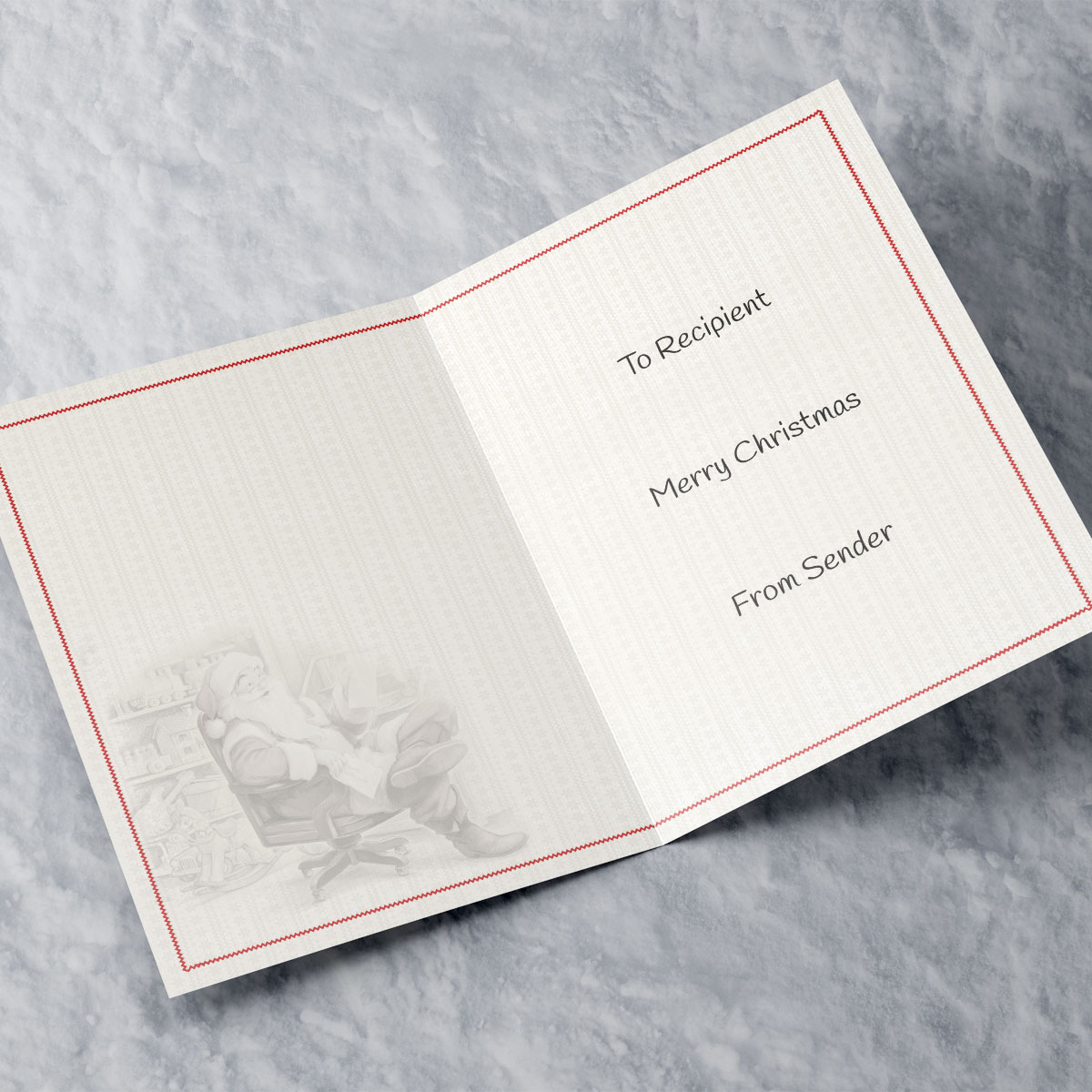 Personalised Christmas Card - Festive Wishes