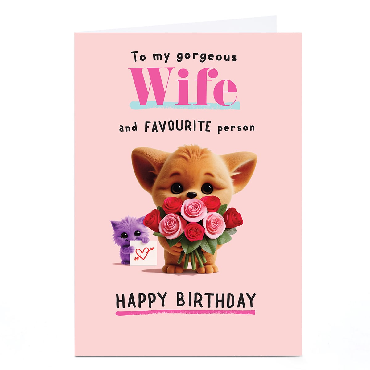 Wimzee Birthday Card - My Wife and Favourite Person
