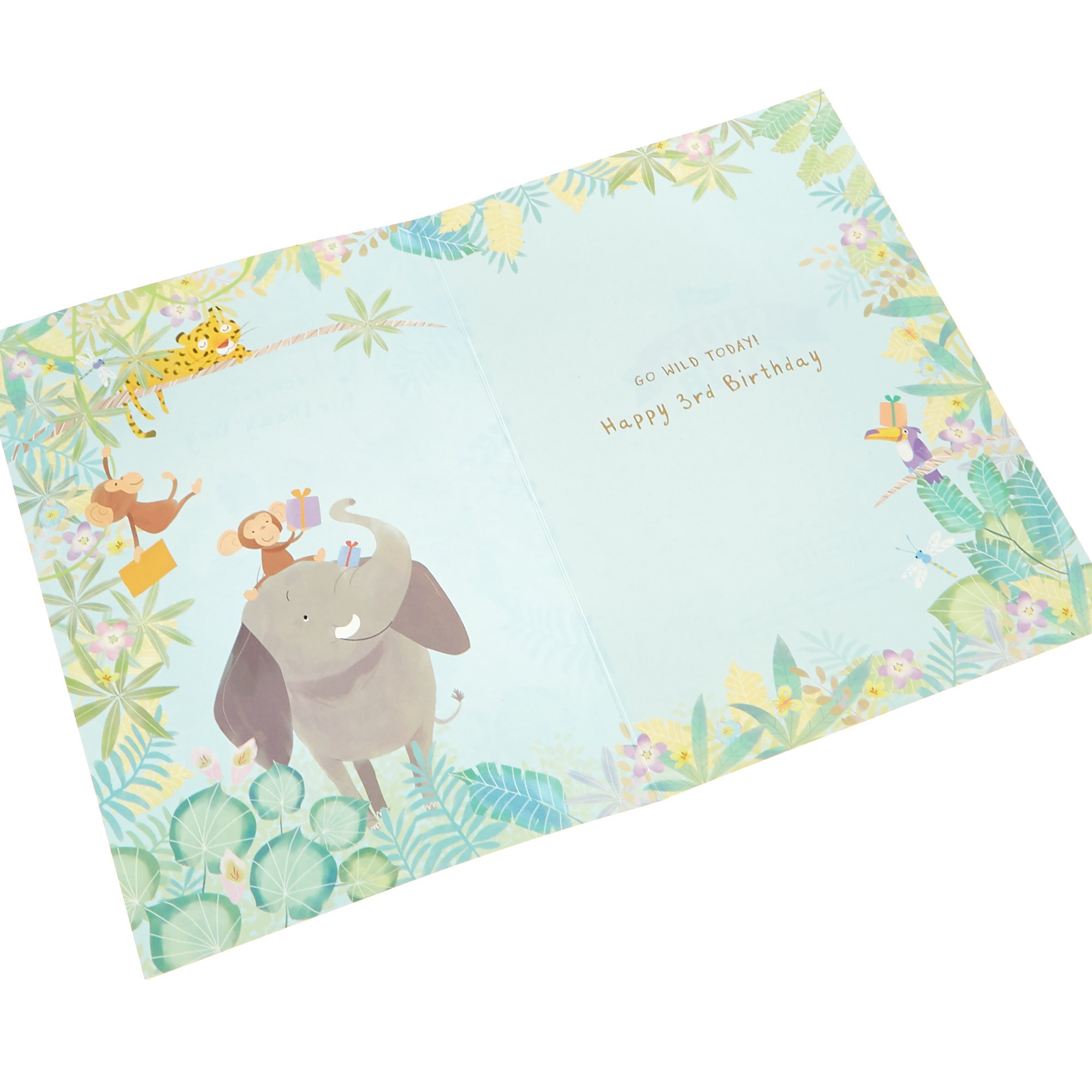 3rd Birthday Card - Jungle Animals