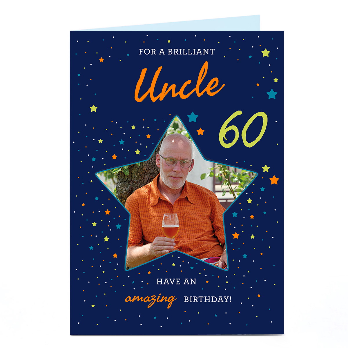 Photo Birthday Card - Star, For A Brilliant..., Editable Age