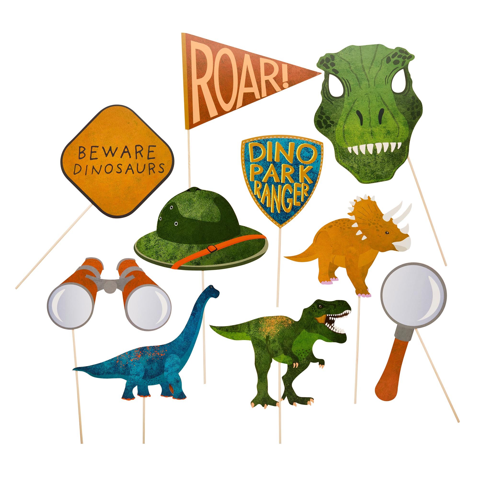 Dinosaur Party Props - Pack of 10