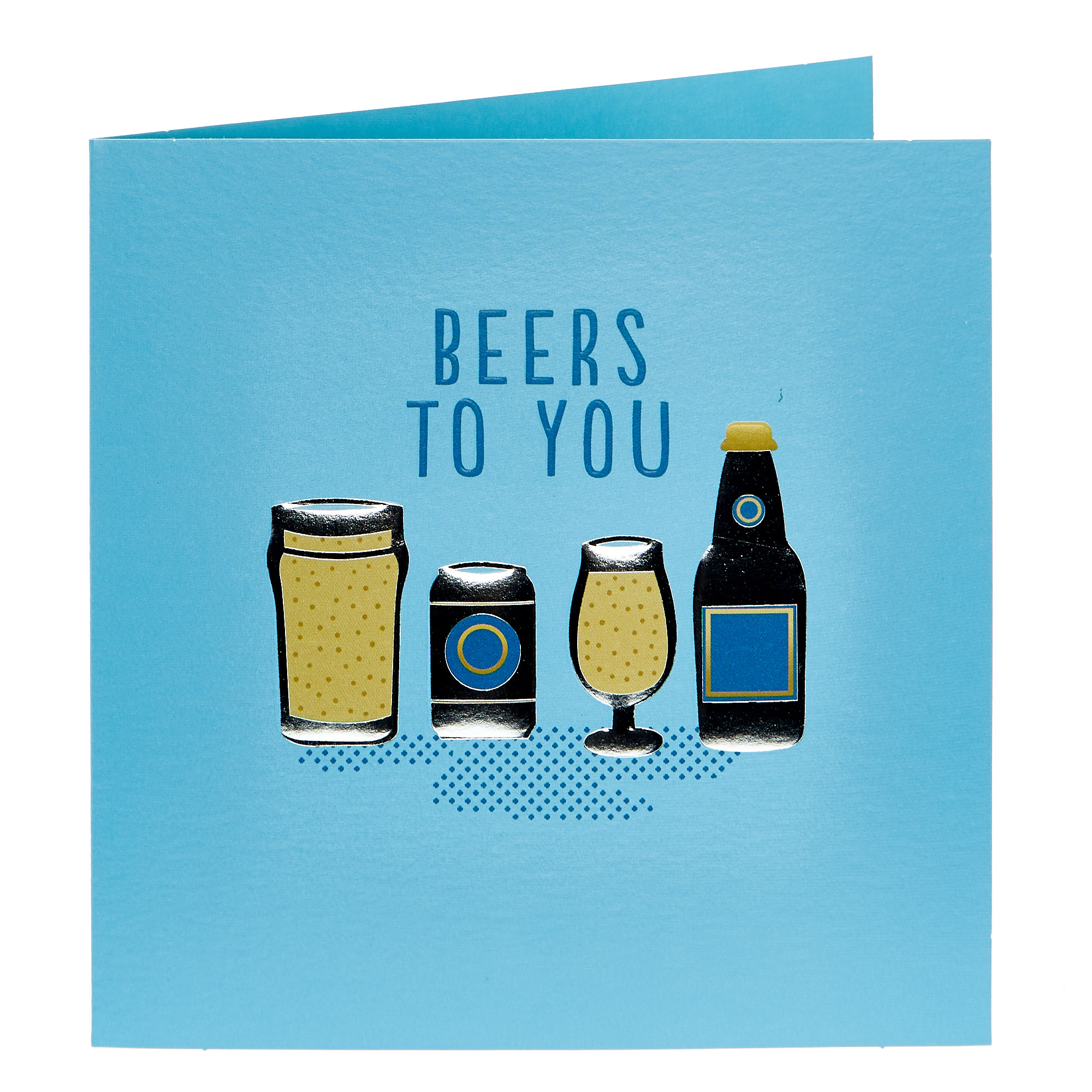 Any Occasion Card - Beers To You Blue
