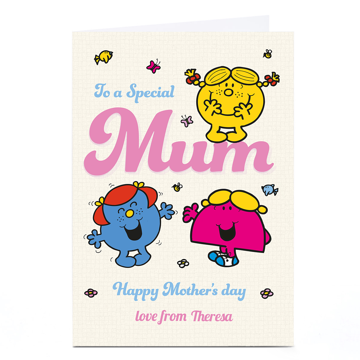 Personalised Mr Men & Little Miss Mother's Day Card - Mum