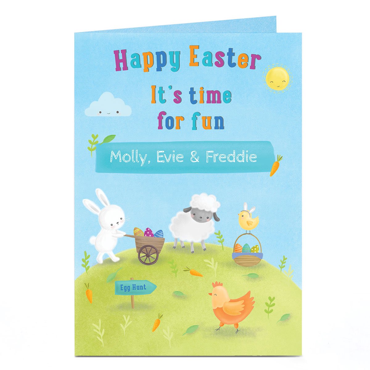 Personalised Easter Card - It's Time For Fun