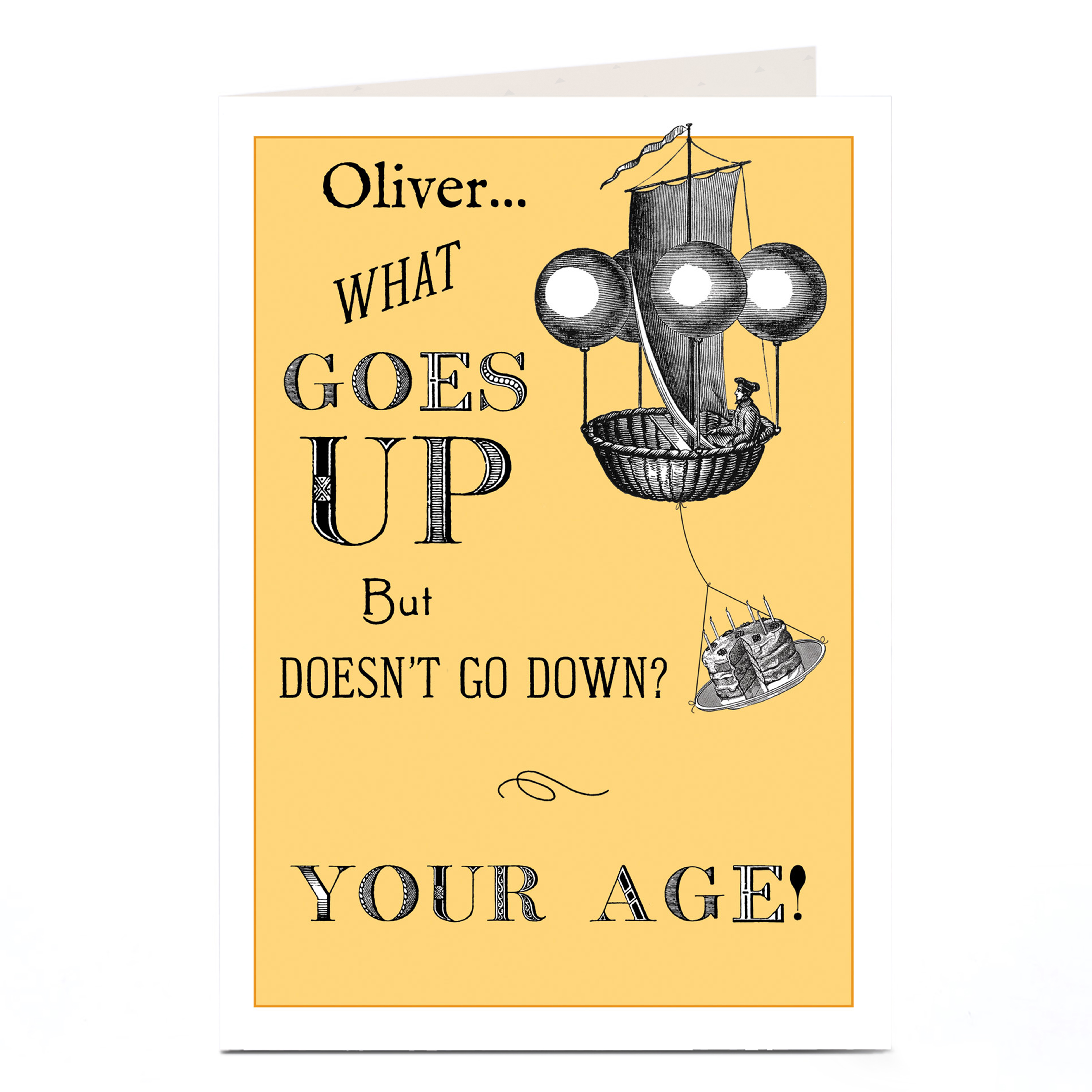 Personalised Toodle Pip Birthday Card - What Goes Up