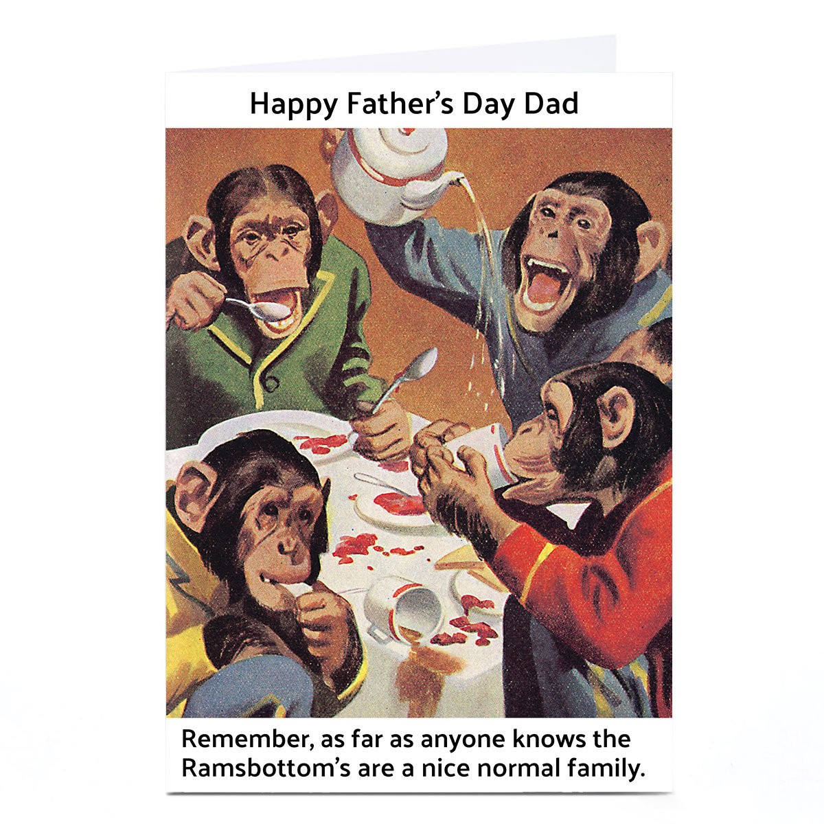 Personalised Father's Day Card - Nice Normal Family