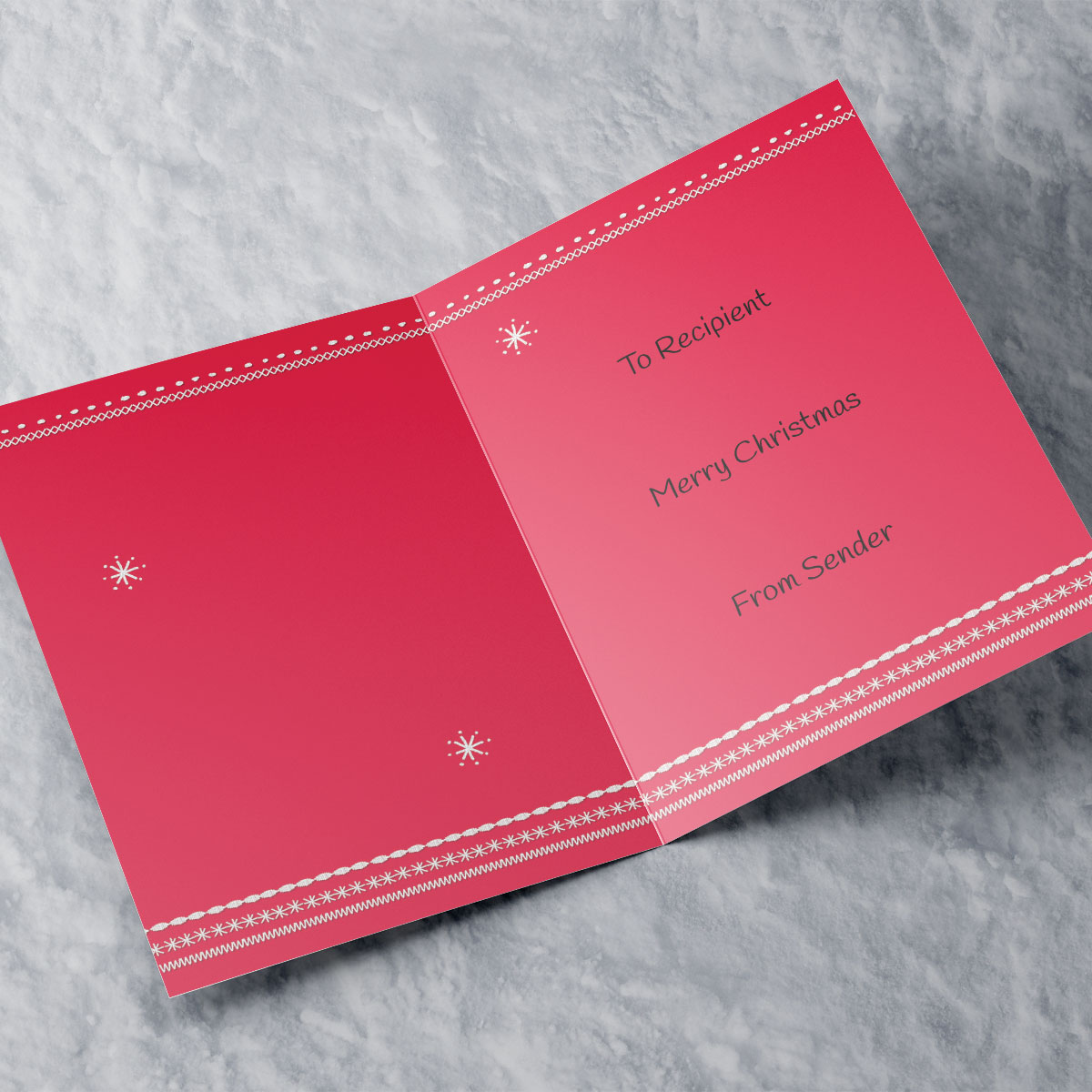 Personalised Christmas Card - Crochet Heart