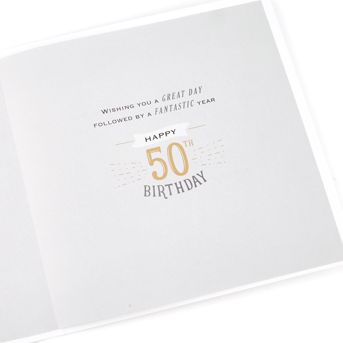 Exquisite Collection 50th Birthday Card - Any Male Recipient (Stickers Included)