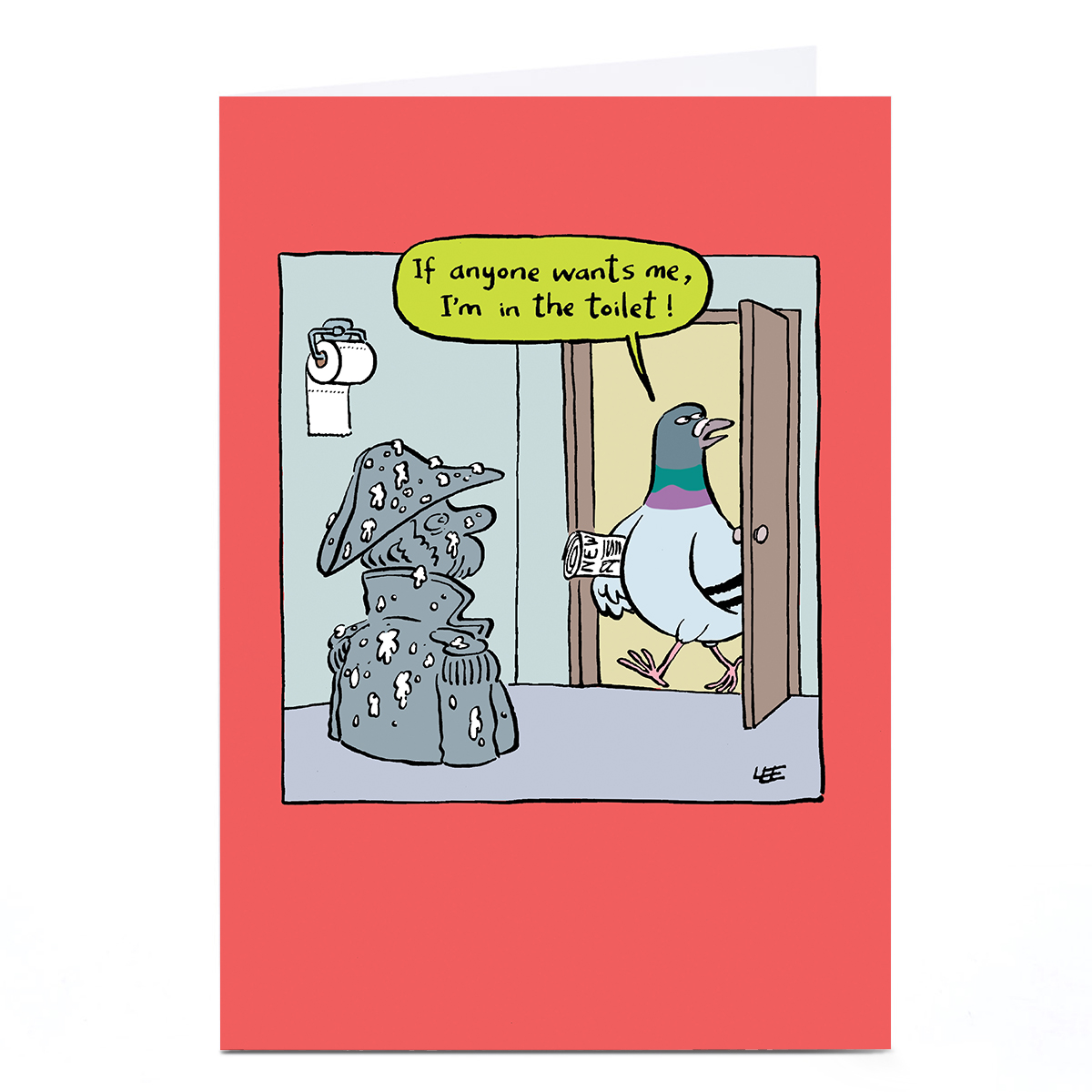 Personalised Lee Fearnley Card - Pigeon Toilet