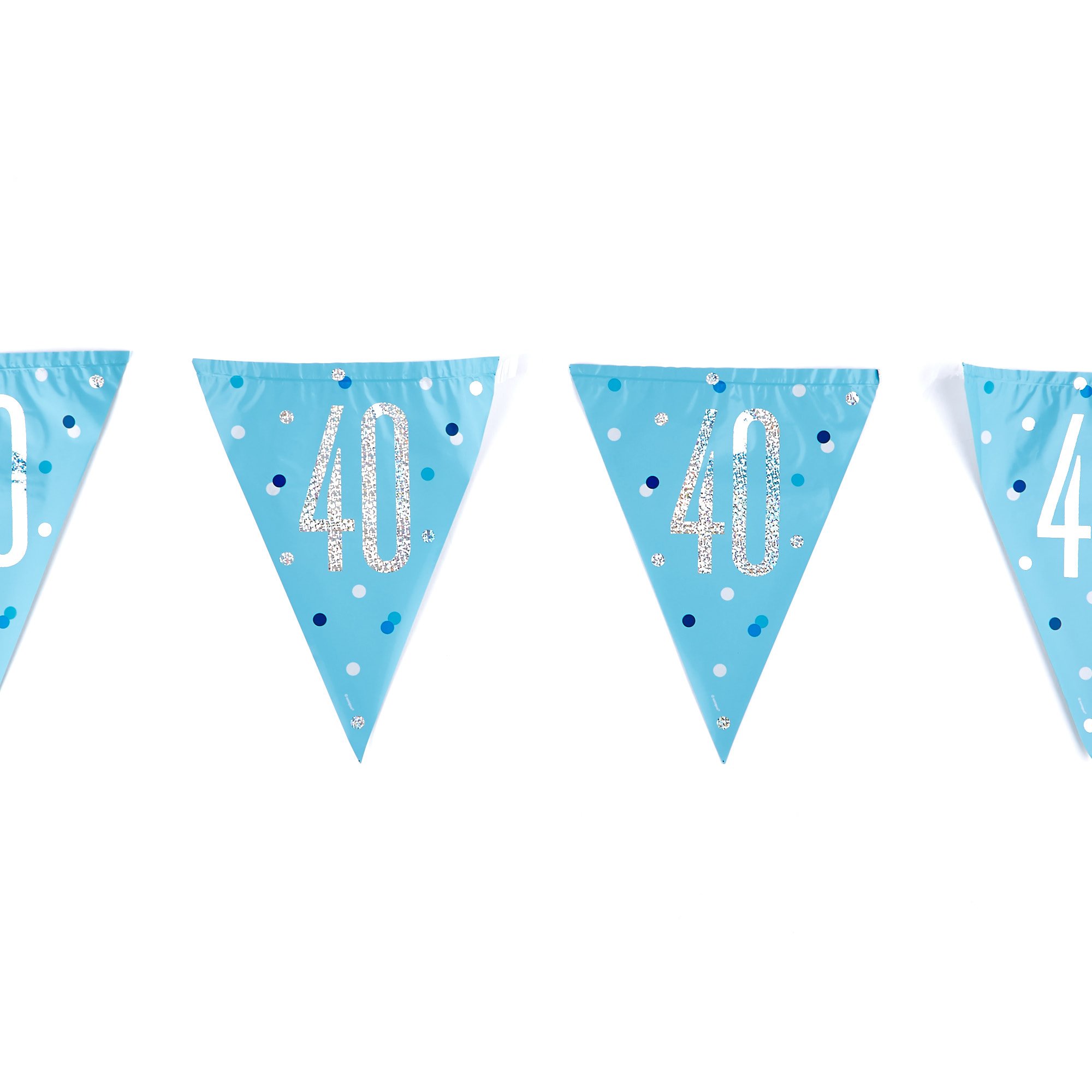 Blue 40th Birthday Party Tableware & Decorations Bundle -  16 Guests