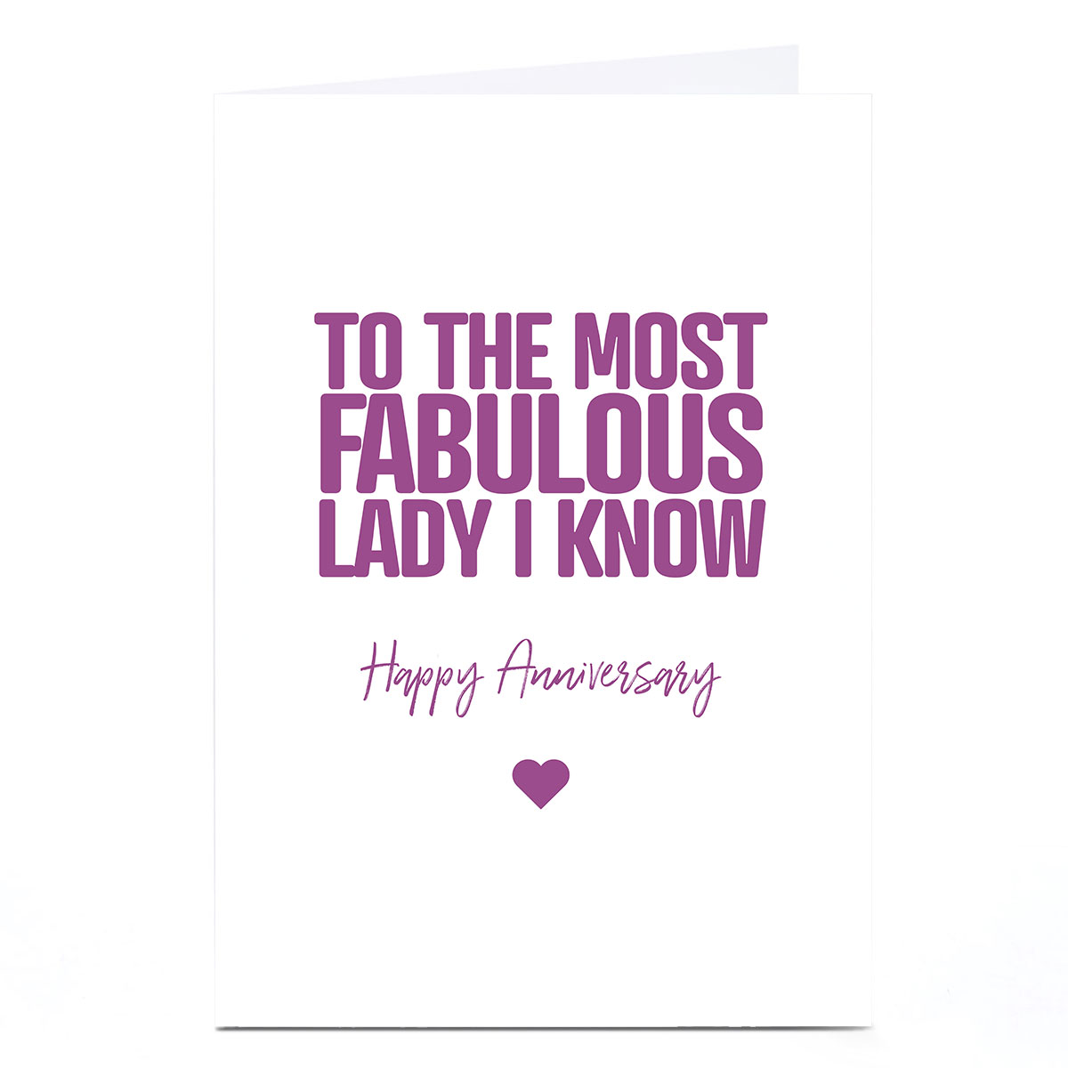 Personalised Punk Cards Anniversary Card - Fabulous Lady