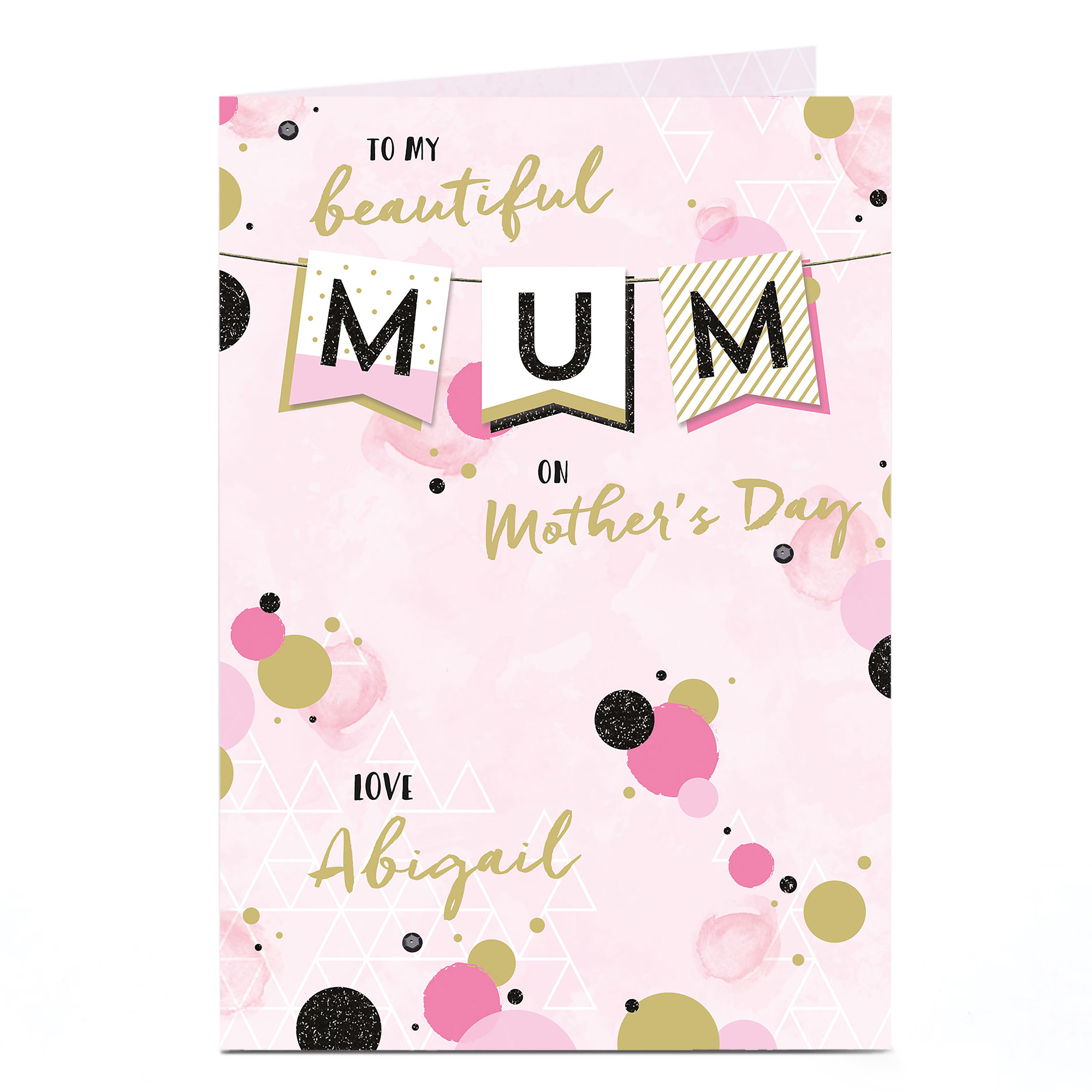 Personalised Mother's Day Card - To My Beautiful Mum