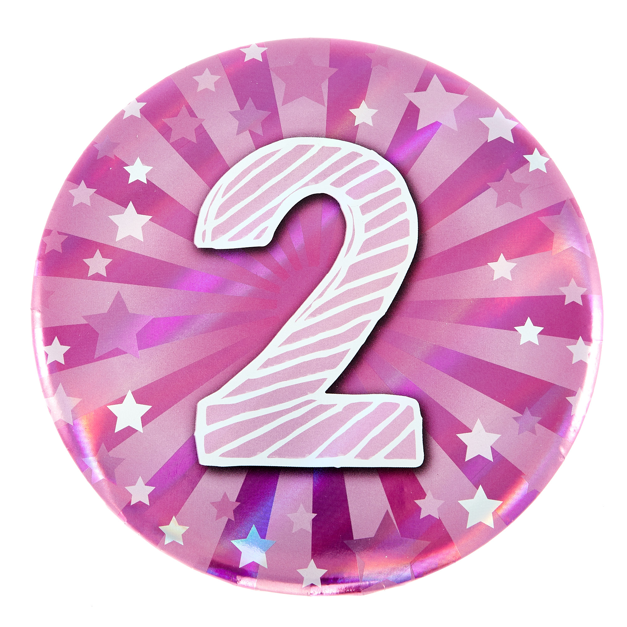 Giant 2nd Birthday Badge - Pink