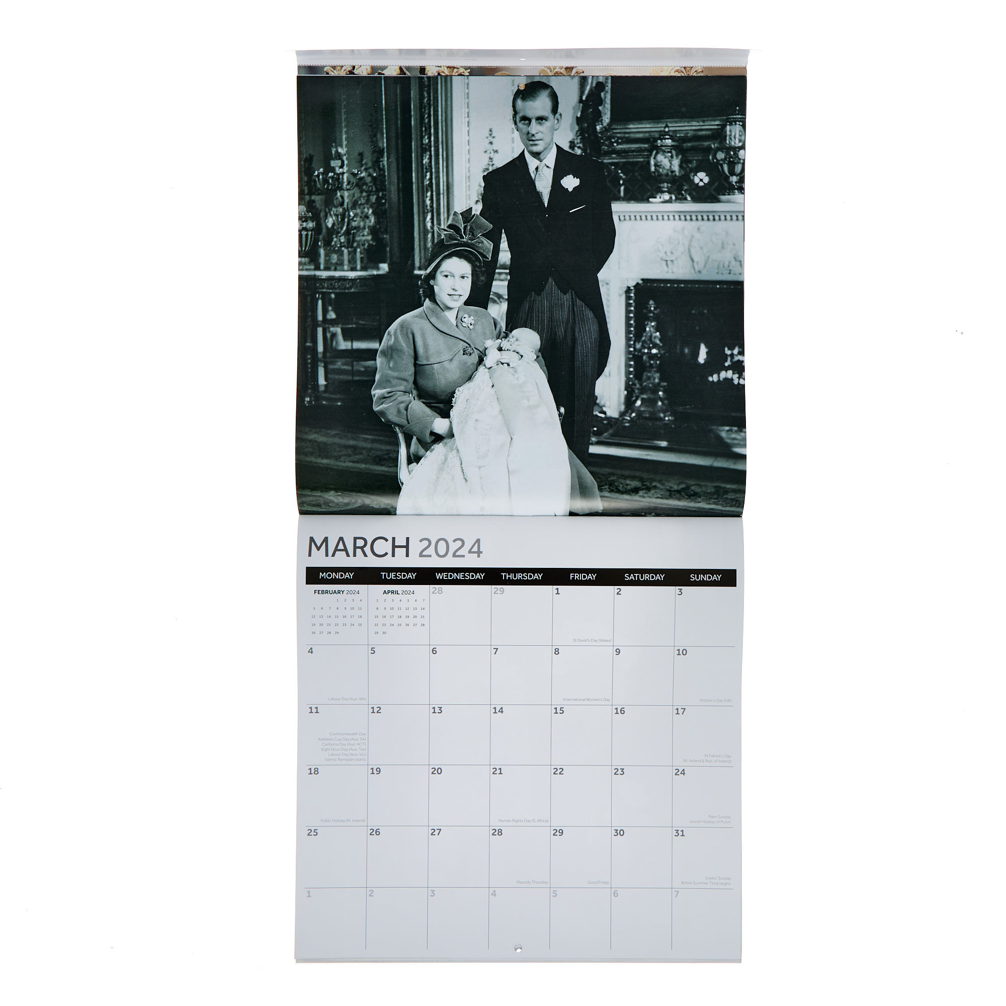 Elizabeth & Philip 2024 Square Calendar