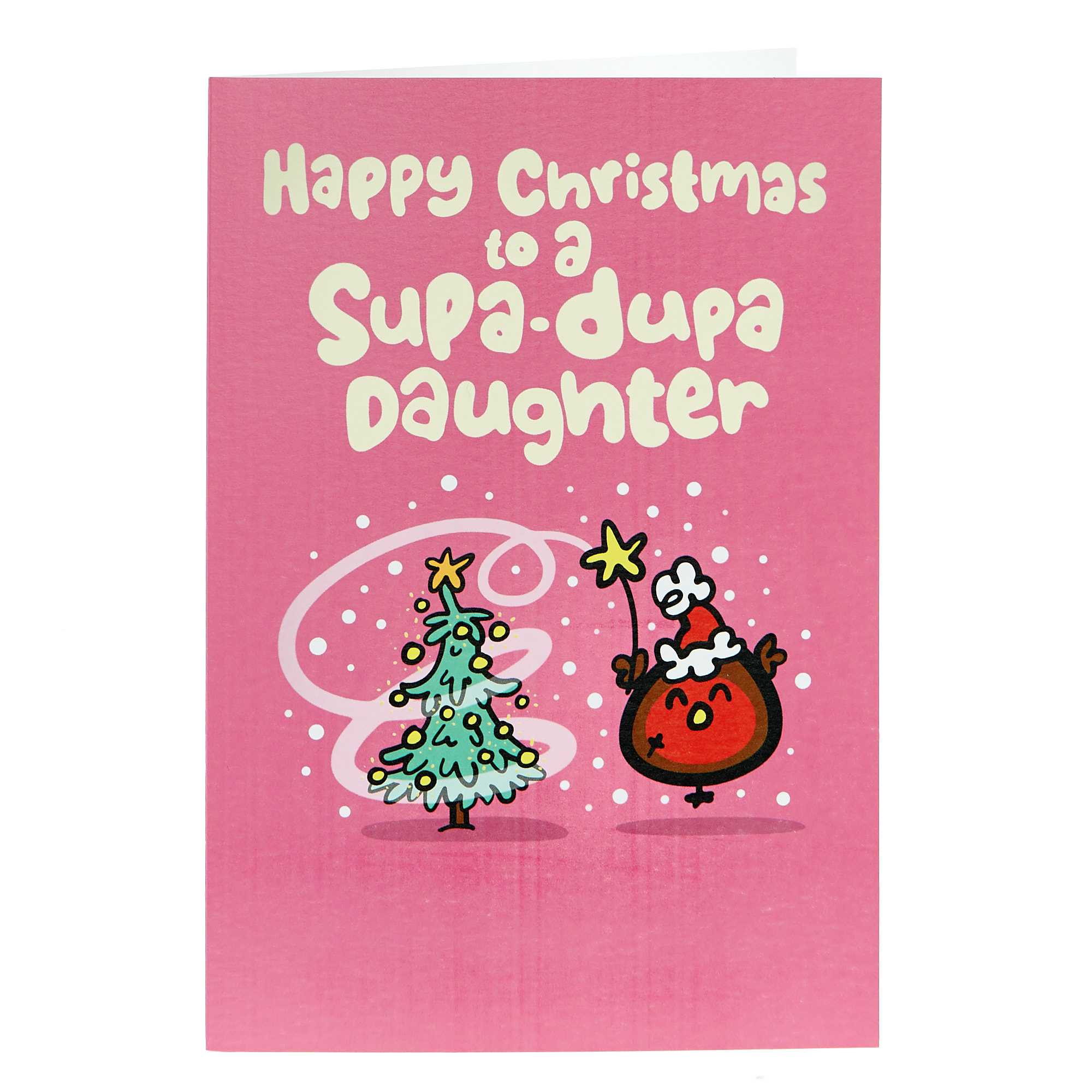 Fuitloops Christmas Card - Supa-Dupa Daughter, Robin And Tree