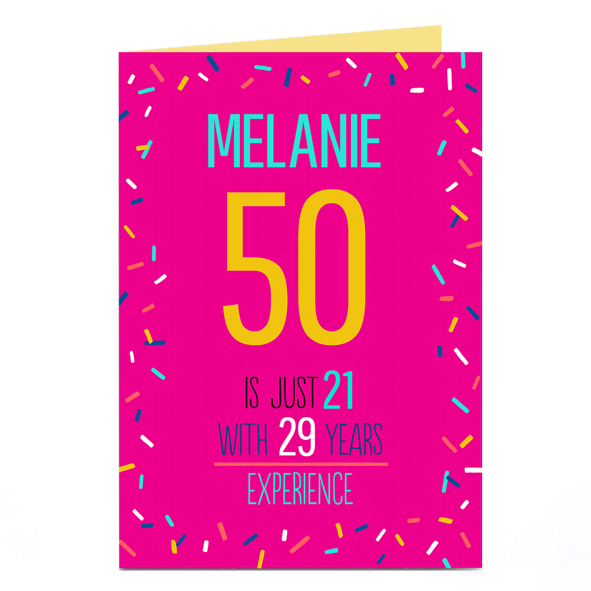 Personalised Birthday Card - 50 Years Young