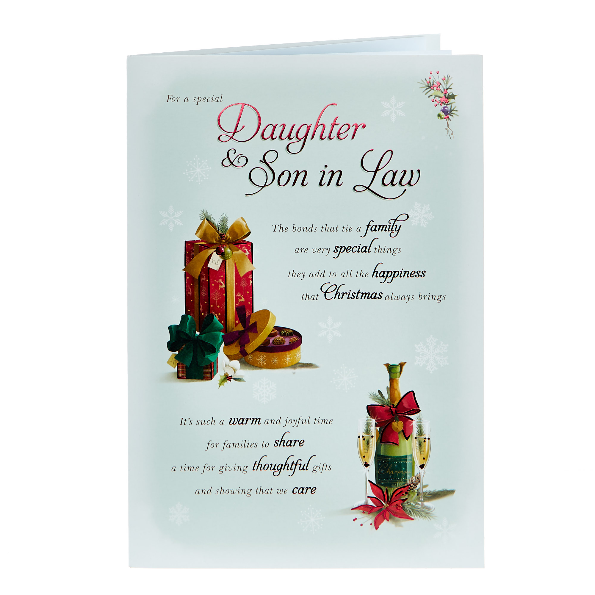 Christmas Card - Special Daughter And Son in Law, Gifts