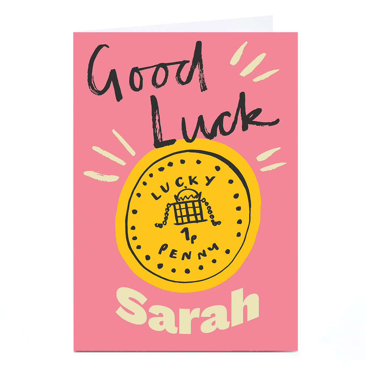 Personalised Ashley Le Quere Good Luck Card - Lucky Penny 