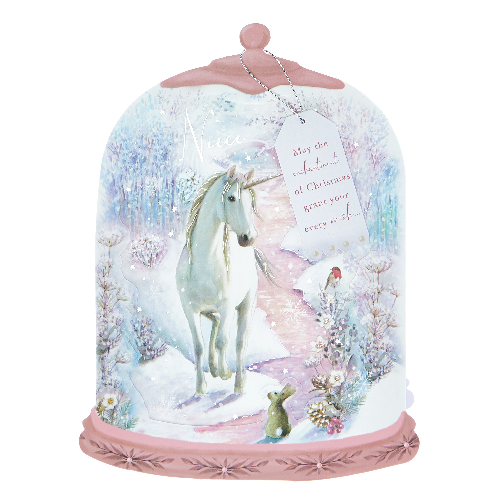 Exquisite Collection Christmas Card - Niece Unicorn