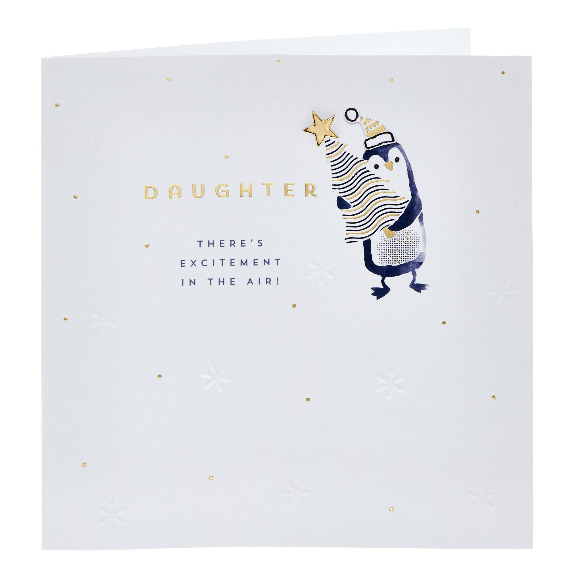 Exquisite Daughter Penguin & Tree Christmas Card
