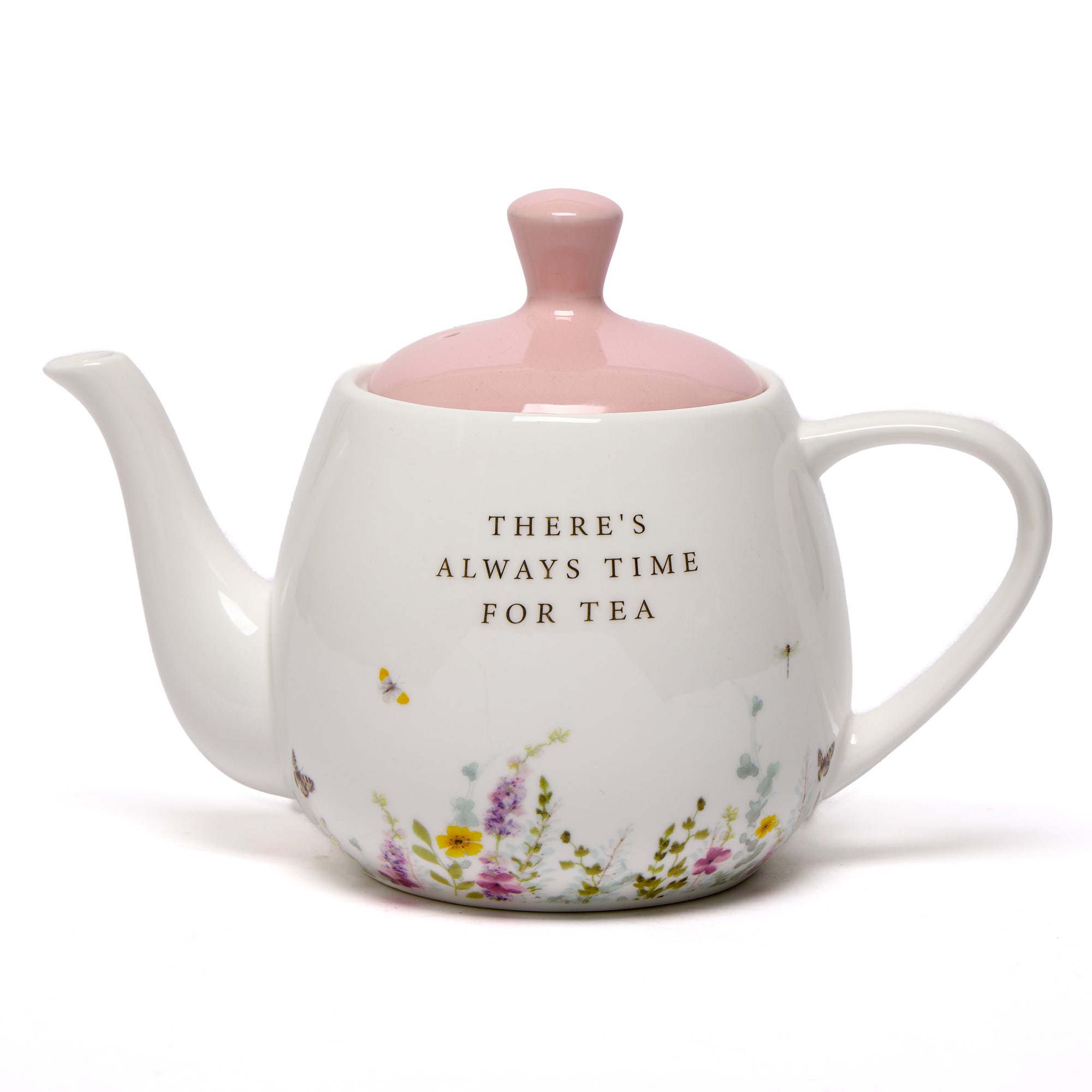 There's Always Time For Tea Floral Teapot