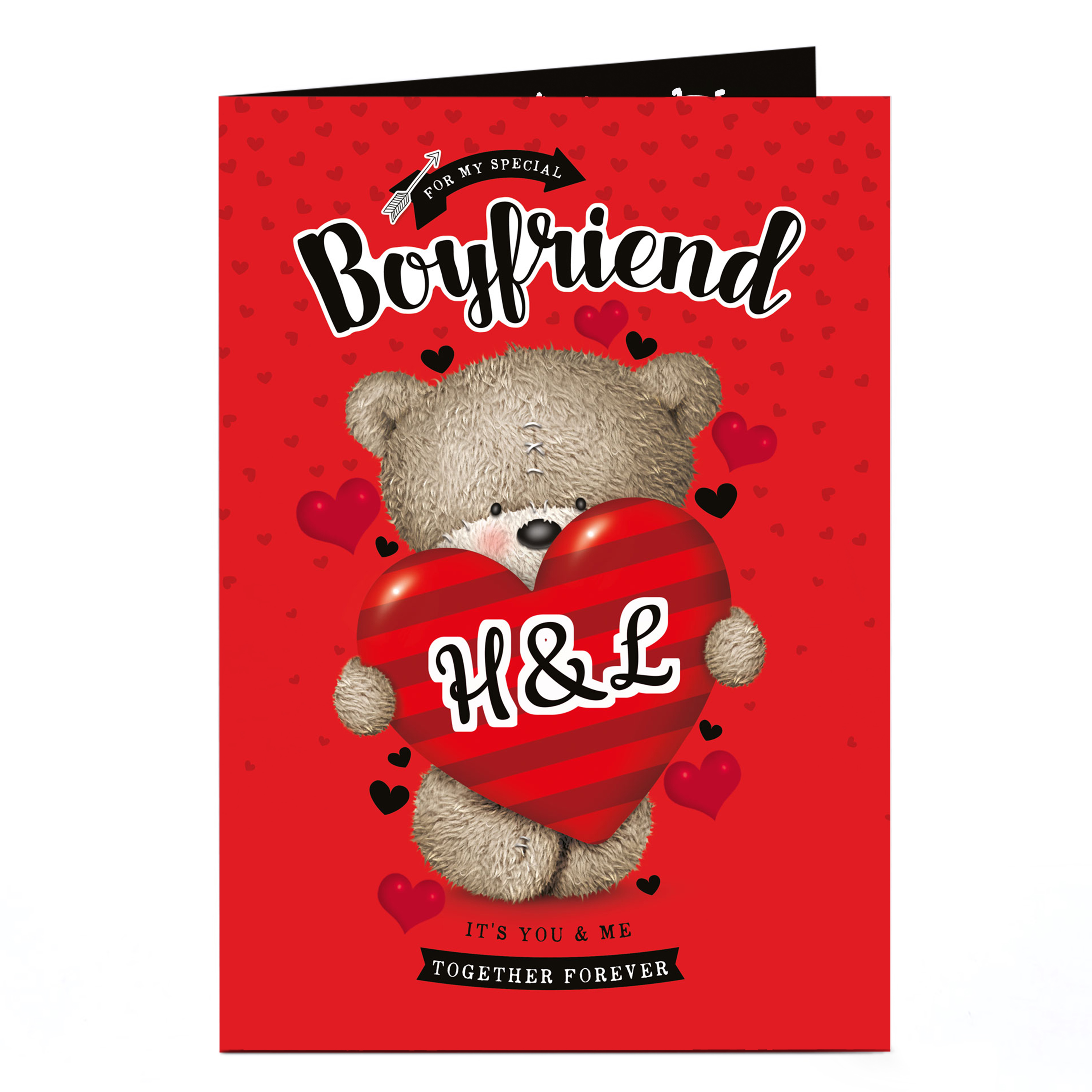 Personalised Hugs Bear Card - Special Boyfriend