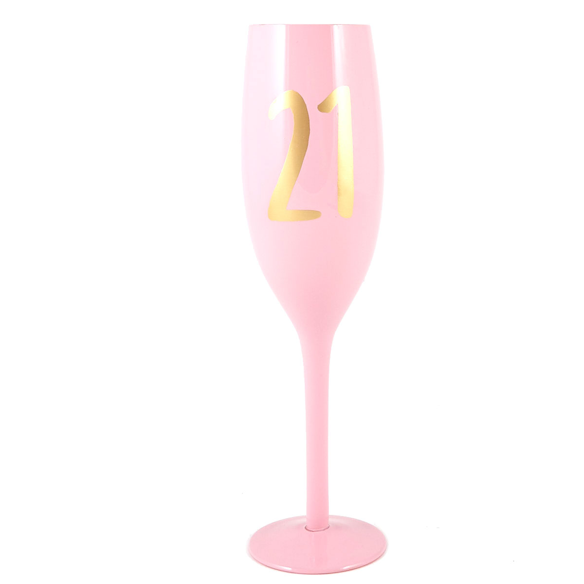 21st Birthday Large Peach Champagne Flute