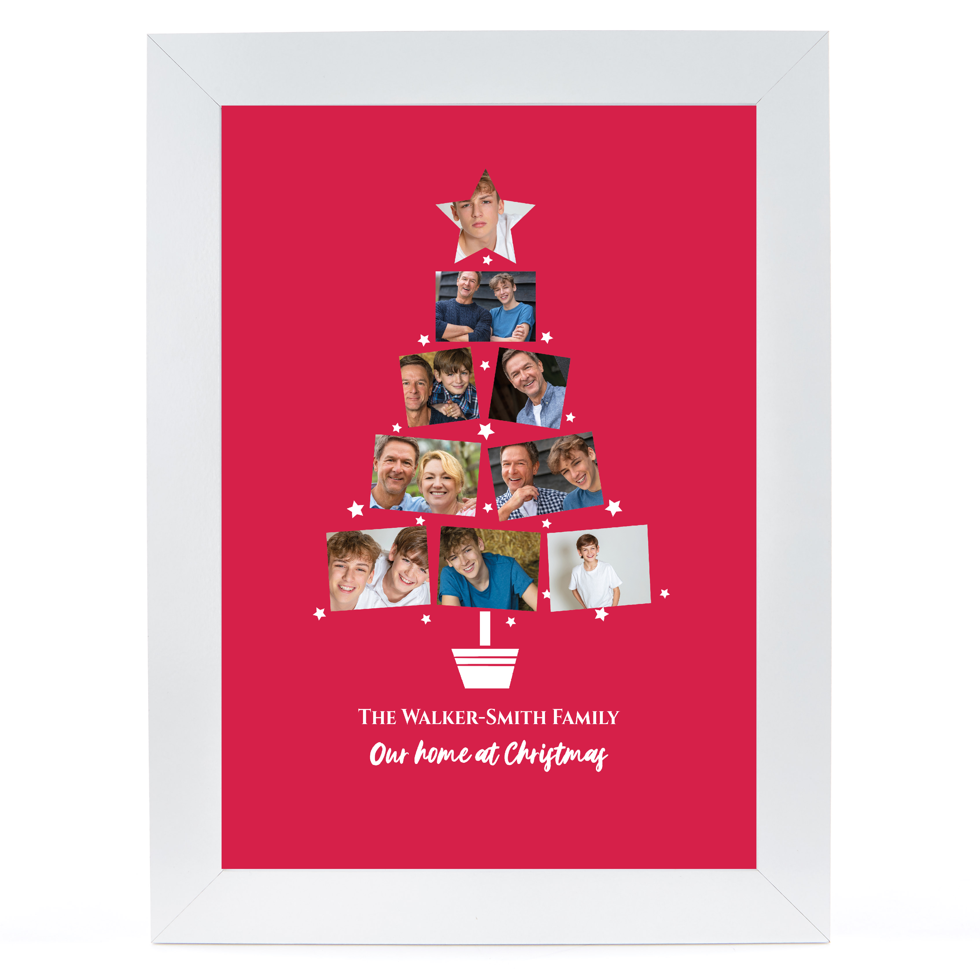 Personalised Photo Christmas Print  - Our Home at Christmas