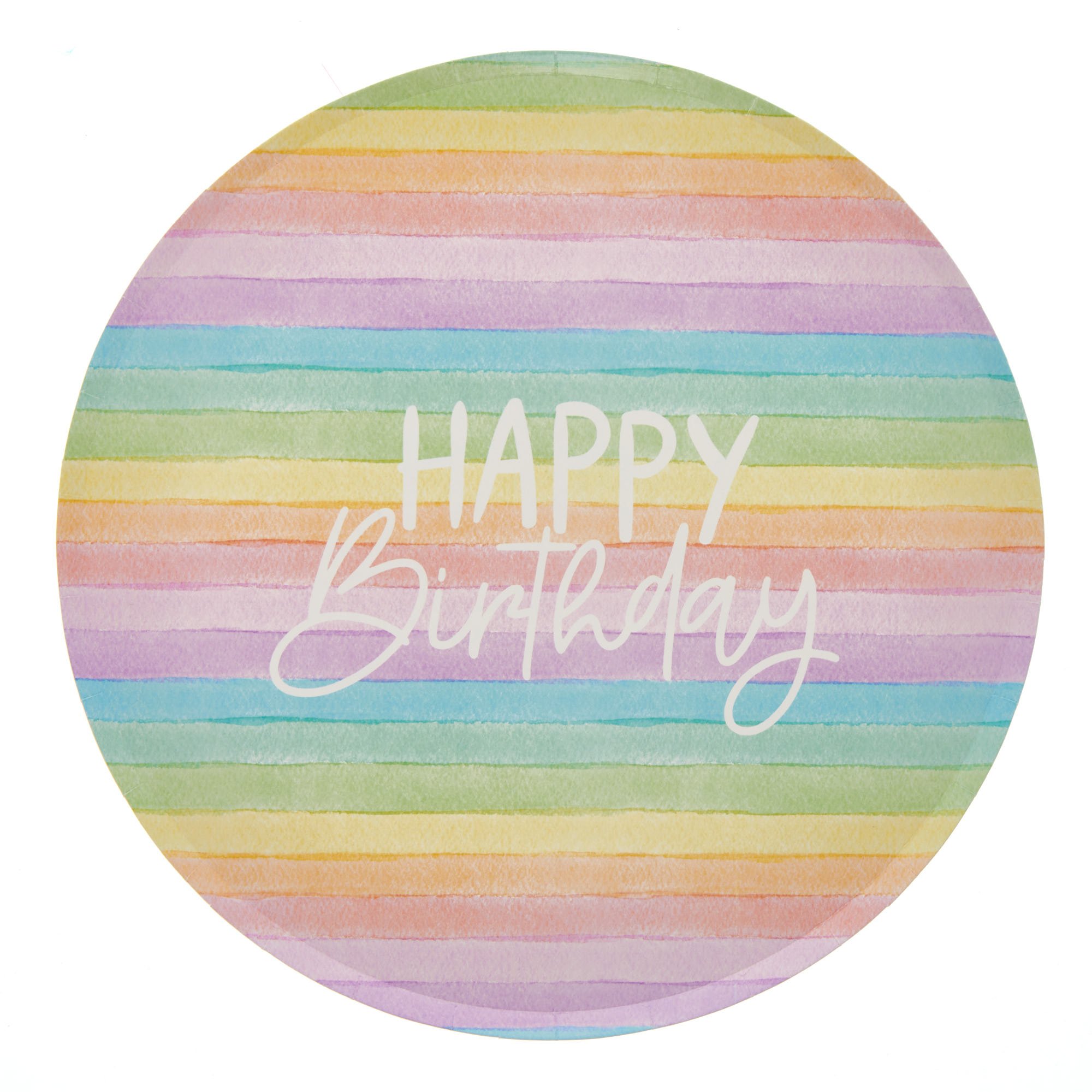 Rainbow Birthday Party Tableware & Decorations Bundle - 8 Guests