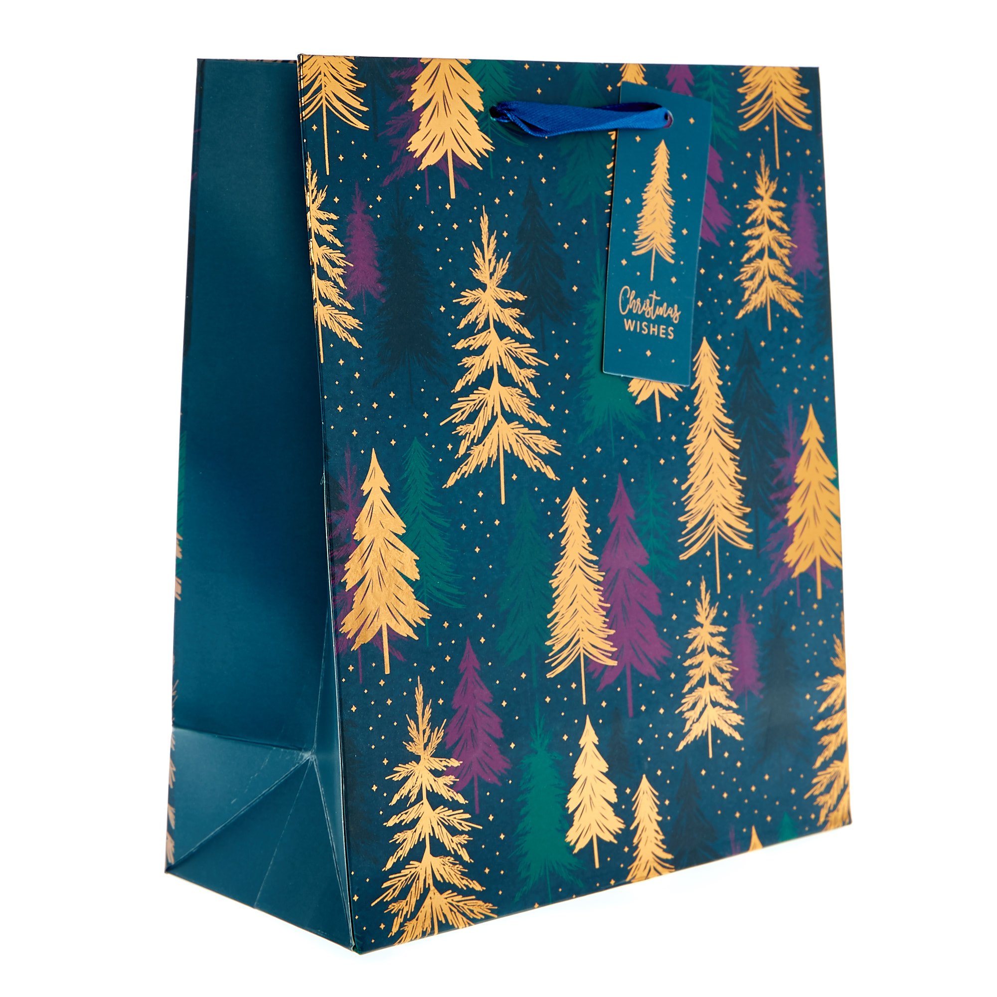 Medium Portrait Festive Trees Christmas Gift Bag