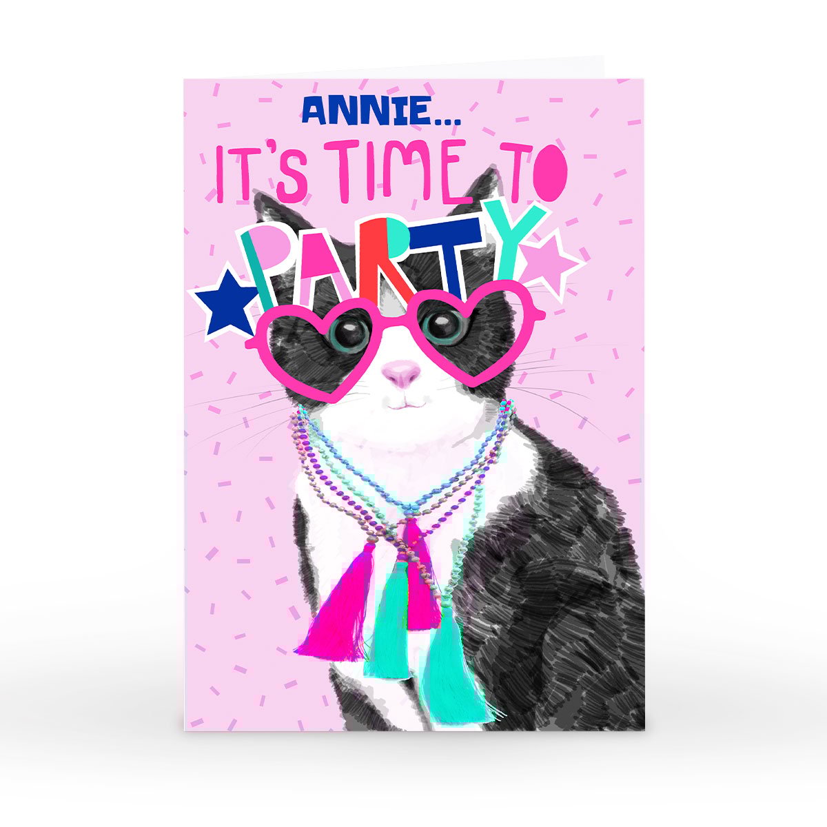 Personalised Bev Hopwood Birthday Card - It's Time To Party