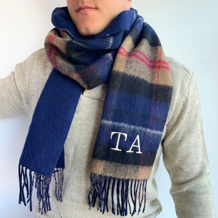Personalised Reversible Tartan Scarf