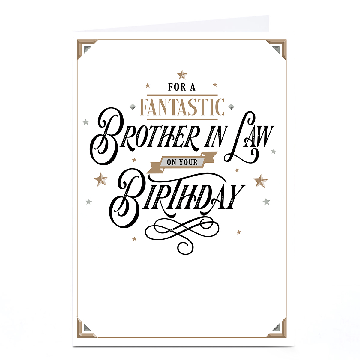 Birthday Card - Classic Script, Fantastic Brother-in-Law