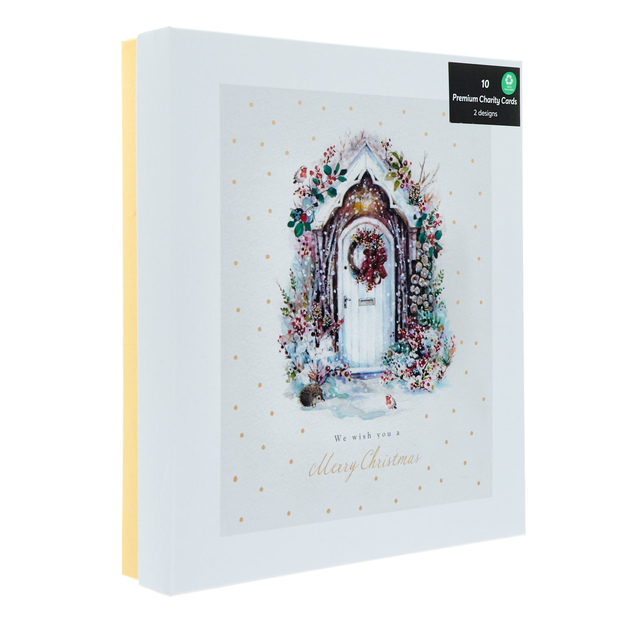 10 Premium Boxed Charity Christmas Cards - Merry & Bright (2 Designs)