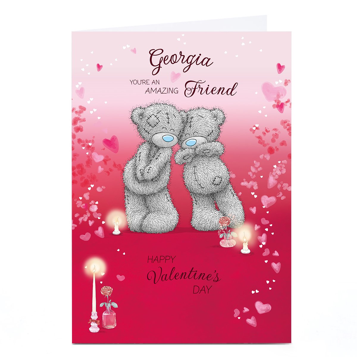 Personalised Tatty Teddy Valentine's Day Card - Friend, Any Name