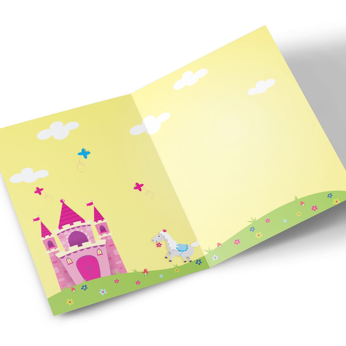 Personalised Editable Age Birthday Card - Princess Castle