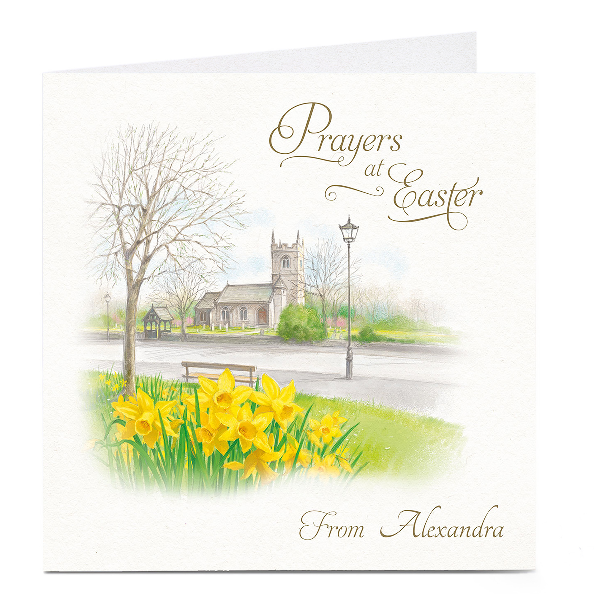 Personalised Easter Card - Church Prayers At Easter