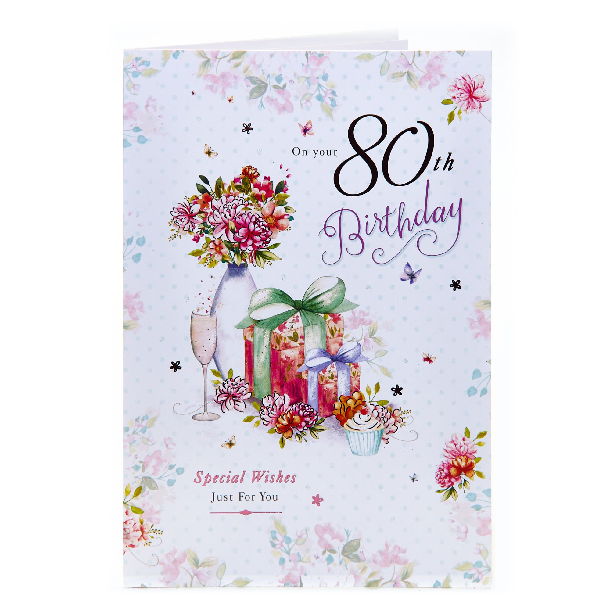 80th Birthday Card - Special Wishes Just For You