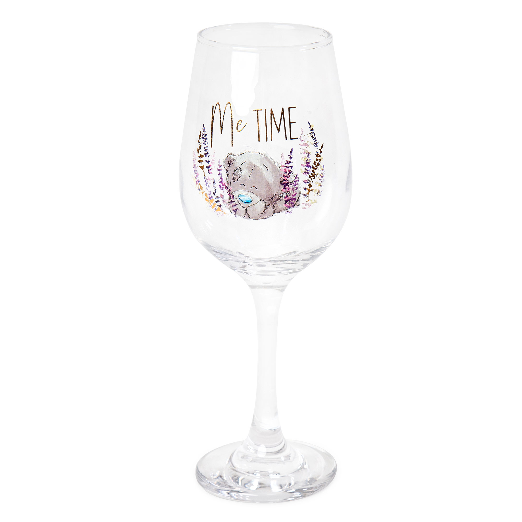 Me to You Tatty Teddy Lavender Fields Slippers & Wine Glass Gift Set