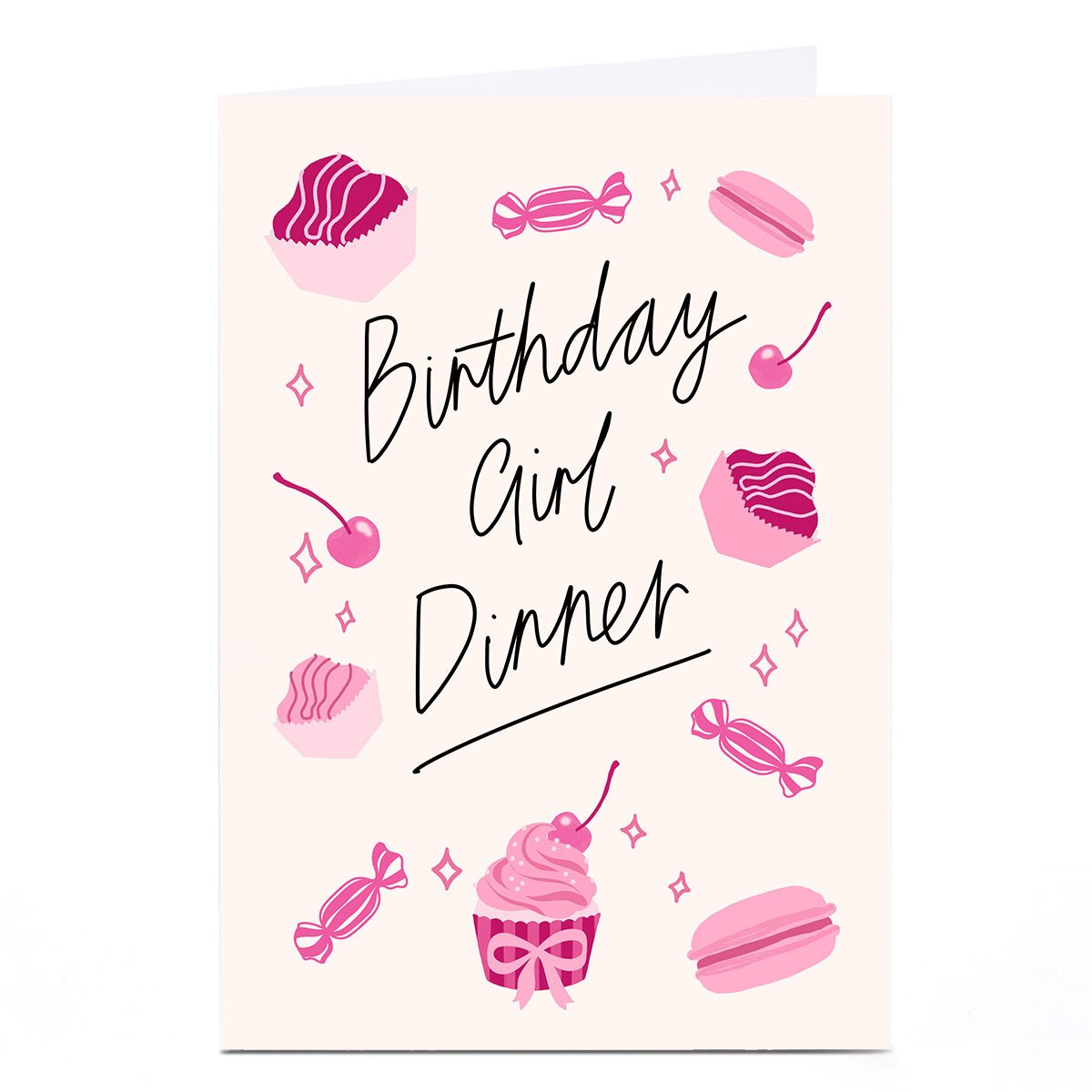 Personalised Birthday Card - Birthday Girl Dinner