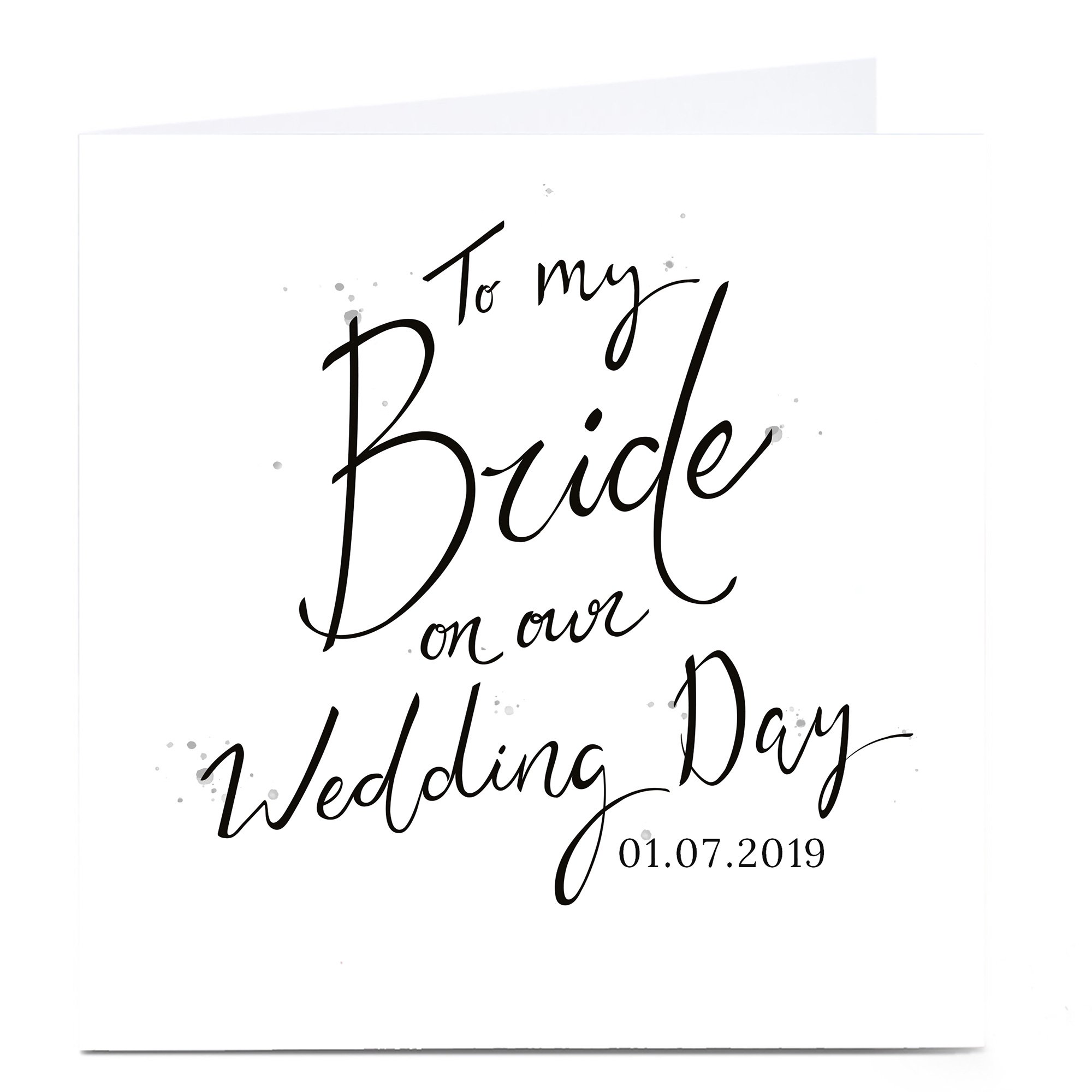 Personalised Wedding Card - My Bride