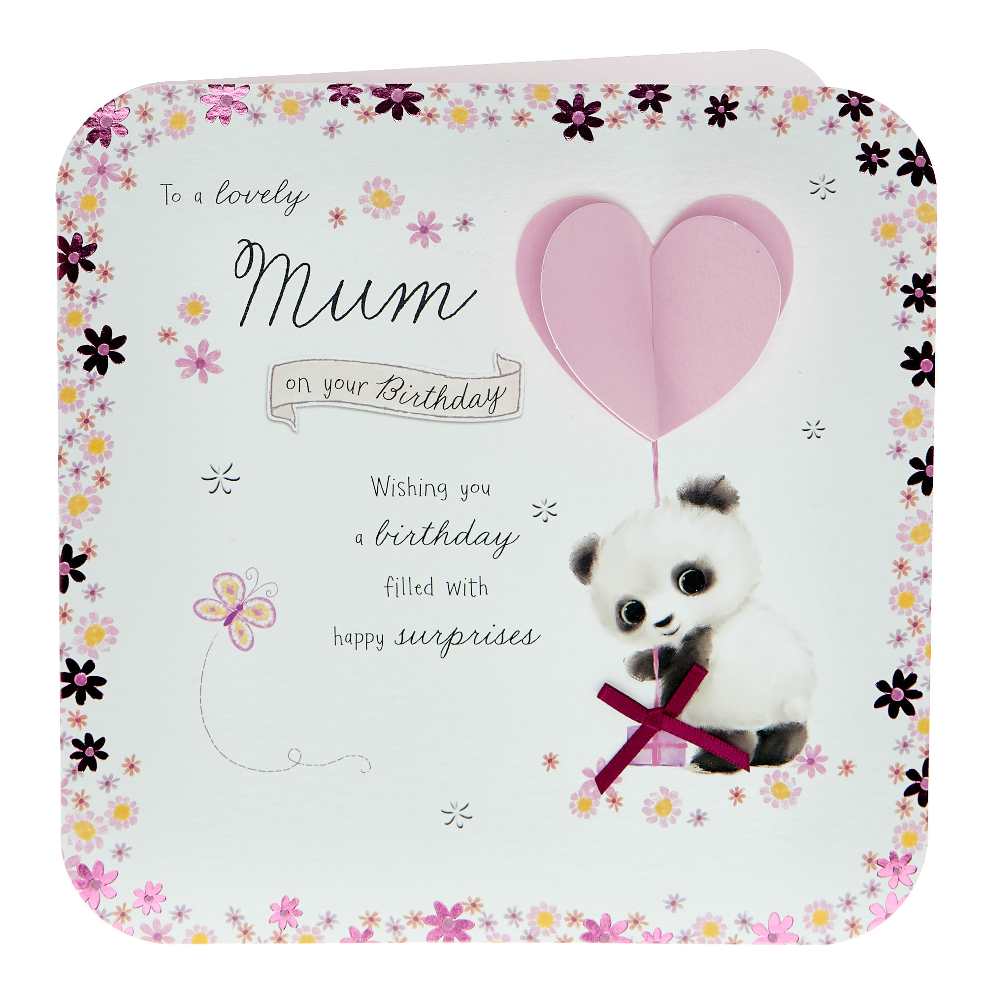 Exquisite Birthday Card - Mum Panda