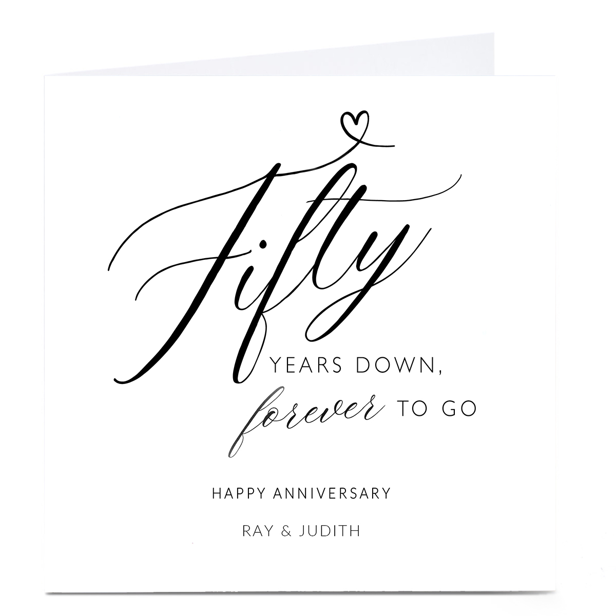 Personalised 50th Anniversary Card - Fifty Years Down