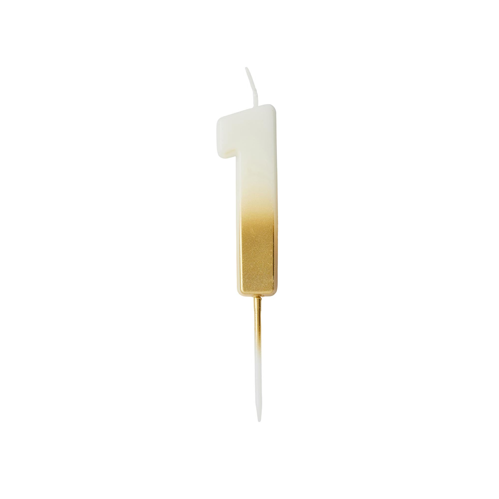 Gold Ombre Number Cake Candle (0-9)
